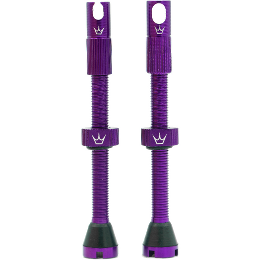 PEATY'S x Chris King MK2 Presta 80 mm bezdušové ventilky (x2) Violet