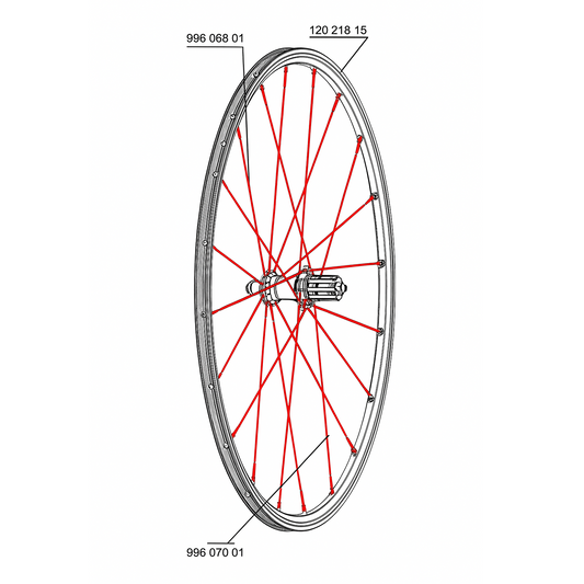 SADA 10 ZADNÍCH PAPRSKŮ MAVIC CROSSRIDE UB 08 BLACK 276MM