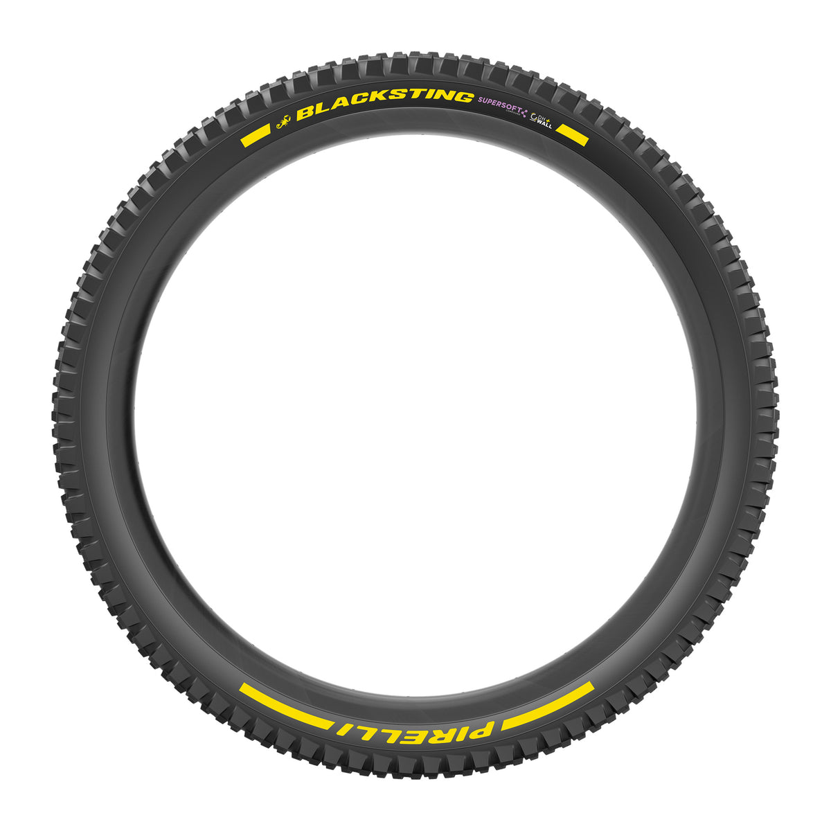 Pneu PIRELLI SCORPION BLACK STING 29x2.40 Supersoft DH+Wall Tubeless Ready Souple Noir/Jaune Team Edition