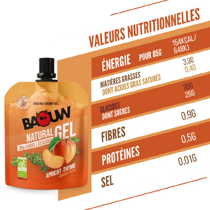 Gel Énergétique BAOUW BIO Abricot-Thym (85g)
