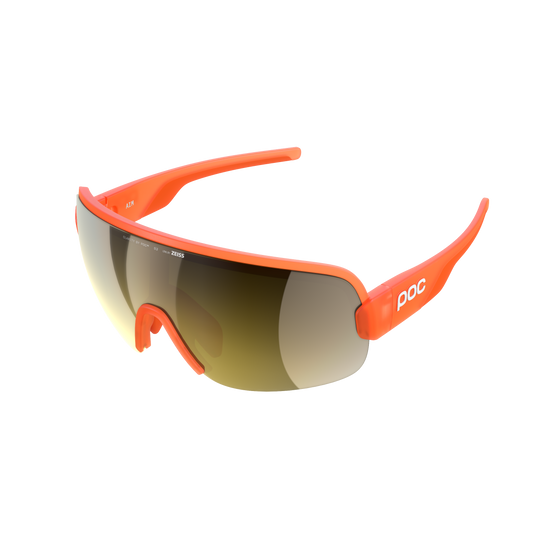 Lunettes POC AIM Orange Fluo Translucide Verre Clarity Road Partly Sunny Gold