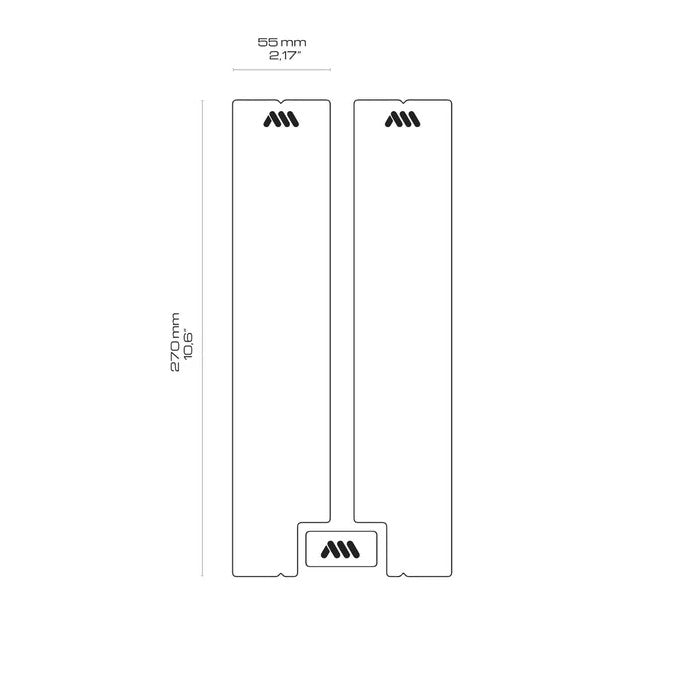 ALL MOUNTAIN STYLE Transparent selvklæbende gaffelbeskyttelse