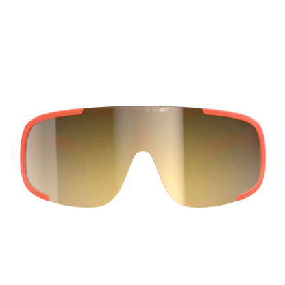 Lunettes POC ASPIRE WF Orange Fluo Translucide Verre Clarity Road Partly Sunny Gold
