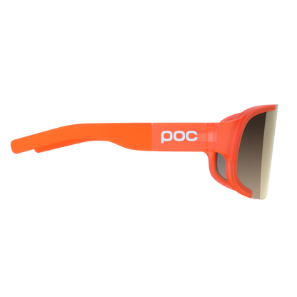 Lunettes POC ASPIRE WF Orange Fluo Translucide Verre Clarity Road Partly Sunny Gold