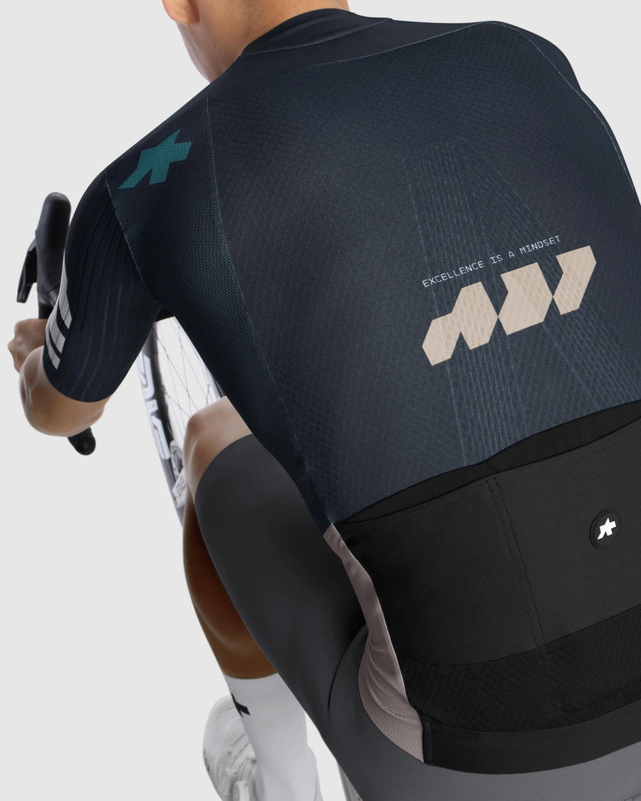 ASSOS EQUIPE RS S11 Something to say Dres s krátkým rukávem modrý
