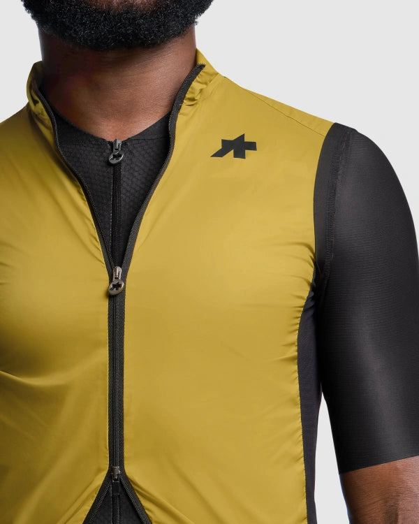 ASSOS MILLE GT WIND S11 Golden Yellow Bunda bez rukávů