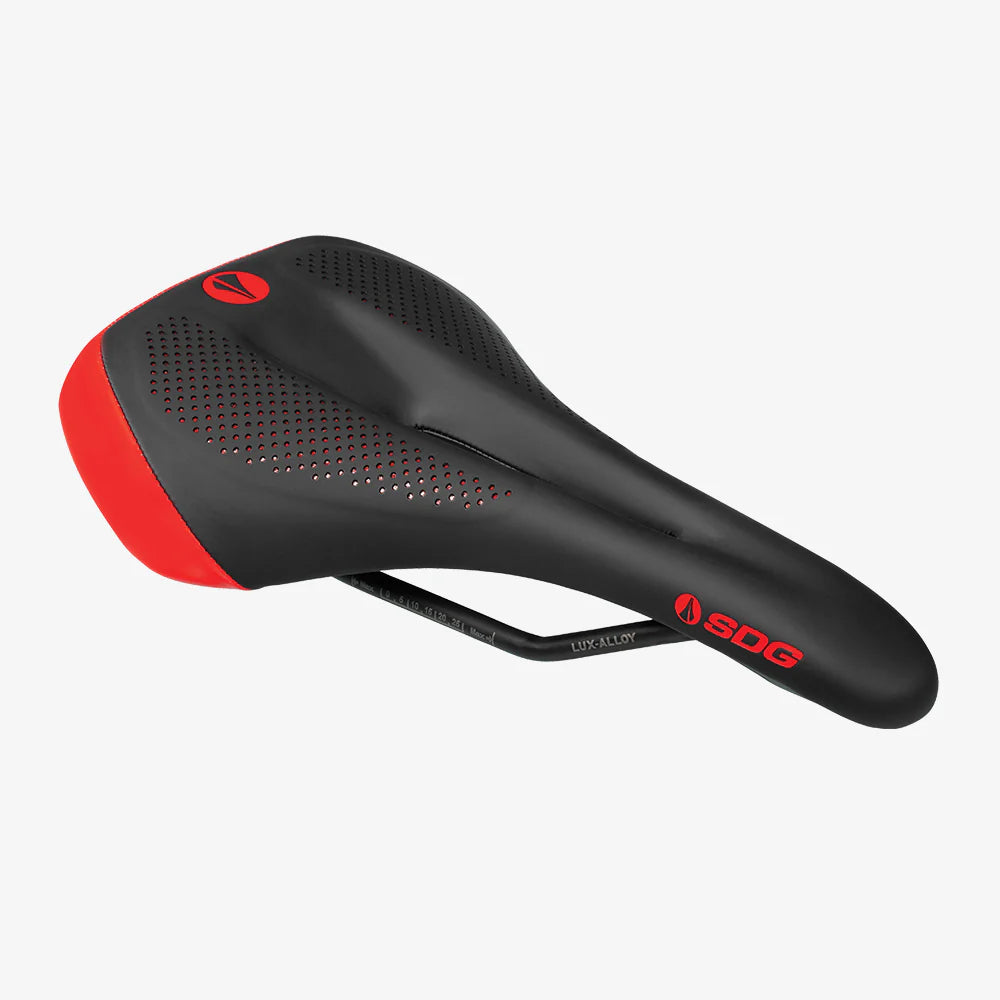 Selle SDG ALLURE V2 Femme Rails Lux-Alloy Noir/Rouge