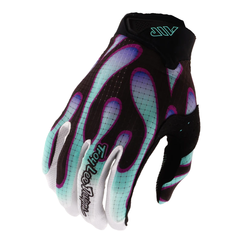 TROY LEE DESIGNS AIR OVERSPRAY Junior-handsker Sort/Real Teal
