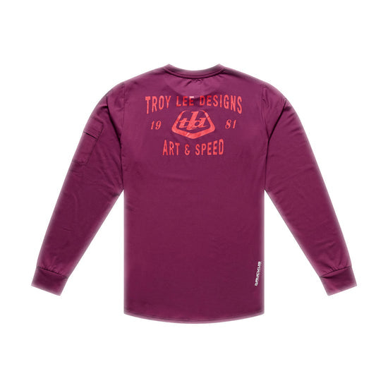 Koszulka z długim rękawem TROY LEE DESIGNS RUCKUS RIDE LOCKDOWN Sangria