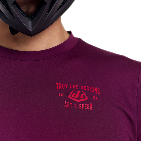 Koszulka z długim rękawem TROY LEE DESIGNS RUCKUS RIDE LOCKDOWN Sangria