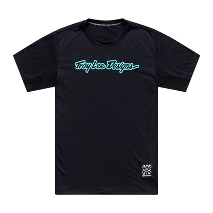 Maillot TROY LEE DESIGNS SKYLINE  RIDE SIGNATURE Manches Courtes Noir/Turquoise