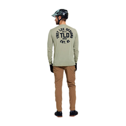 Maillot TROY LEE DESIGNS SKYLINE RIDE STAMPS Manches Longues Sage