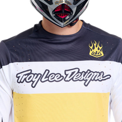 Maillot TROY LEE DESIGNS SPRINT PRO YO MOTO Manches Longues Noir/Jaune
