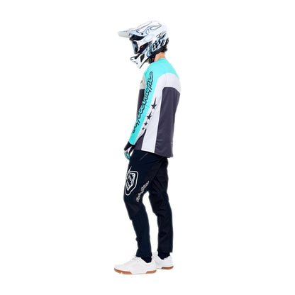 Maillot TROY LEE DESIGNS SPRINT PRO YO MOTO Manches Longues Noir/Bleu