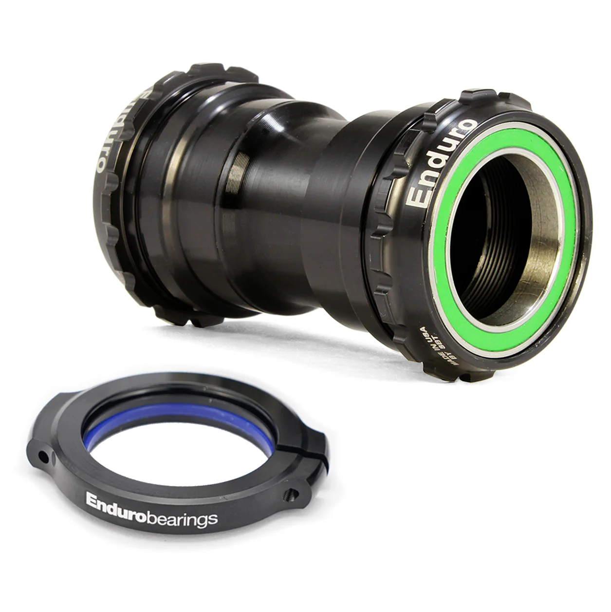 ENDURO BEARINGS TorqTite PF30 bundbeslag DUB-aksel Lejer i rustfrit stål Sort