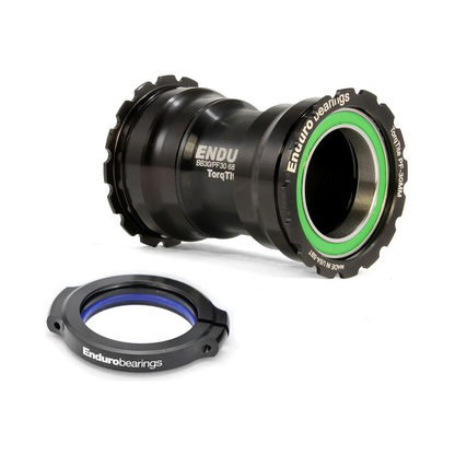 Boitier de pédalier ENDURO BEARINGS TORQTITE PF30 Axe 30mm (Narrow) Acier Inoxydable Noir
