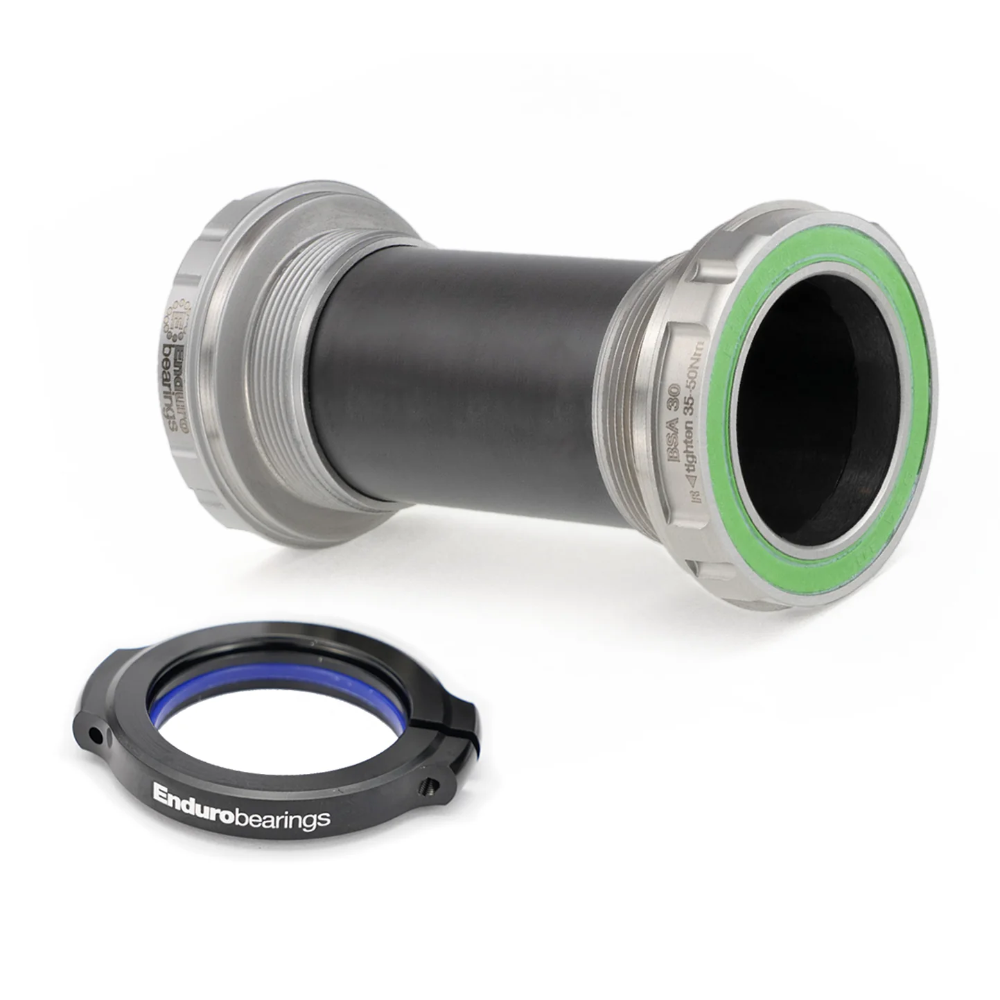ENDURO BEARINGS BSA 68/73mm krankboks 30mm aksel Maxhit Integrated 440c Sølv
