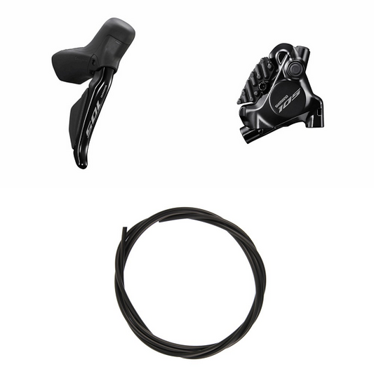 SHIMANO 105 R7170 12V Flat Mount Discless rak spak och bakre bromsok
