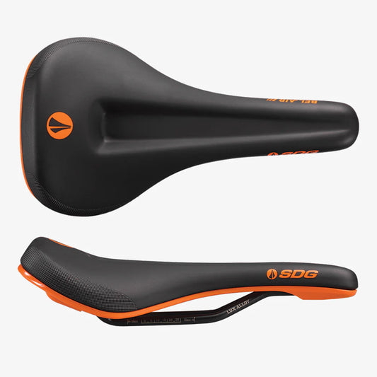 Selle SDG BEL-AIR V3 MAX Rails Lux-Alloy Noir/Orange