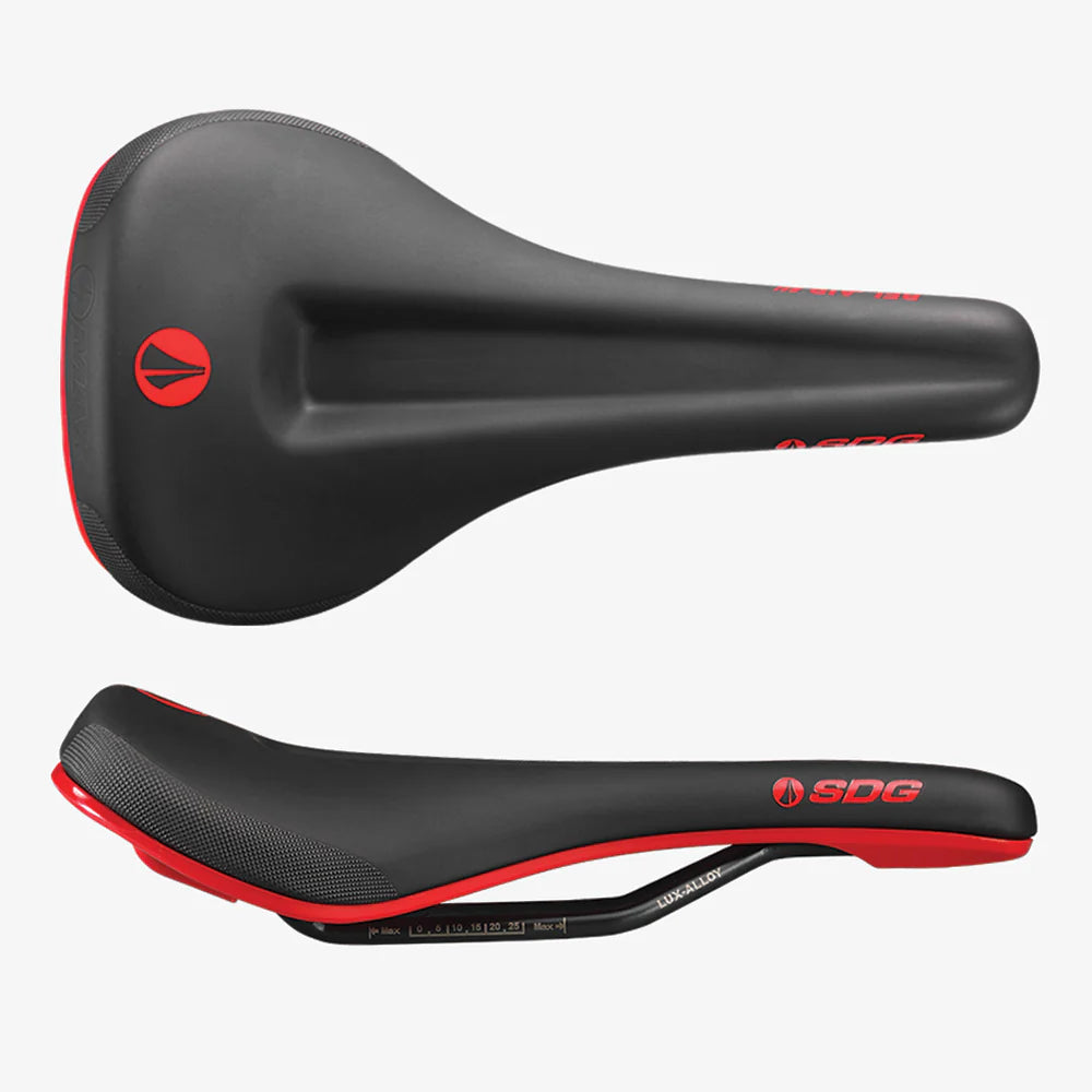 Selle SDG BEL-AIR V3 MAX Rails Lux-Alloy Noir/Rouge