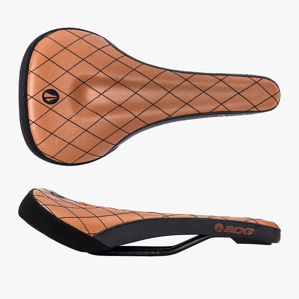 Selle SDG BEL-AIR V3 MAX Rails Lux-Alloy Marron Surpiqué