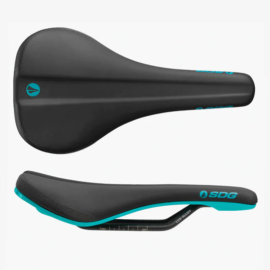 Selle SDG BEL-AIR V3 Rails Lux Alloy Noir/Turquoise