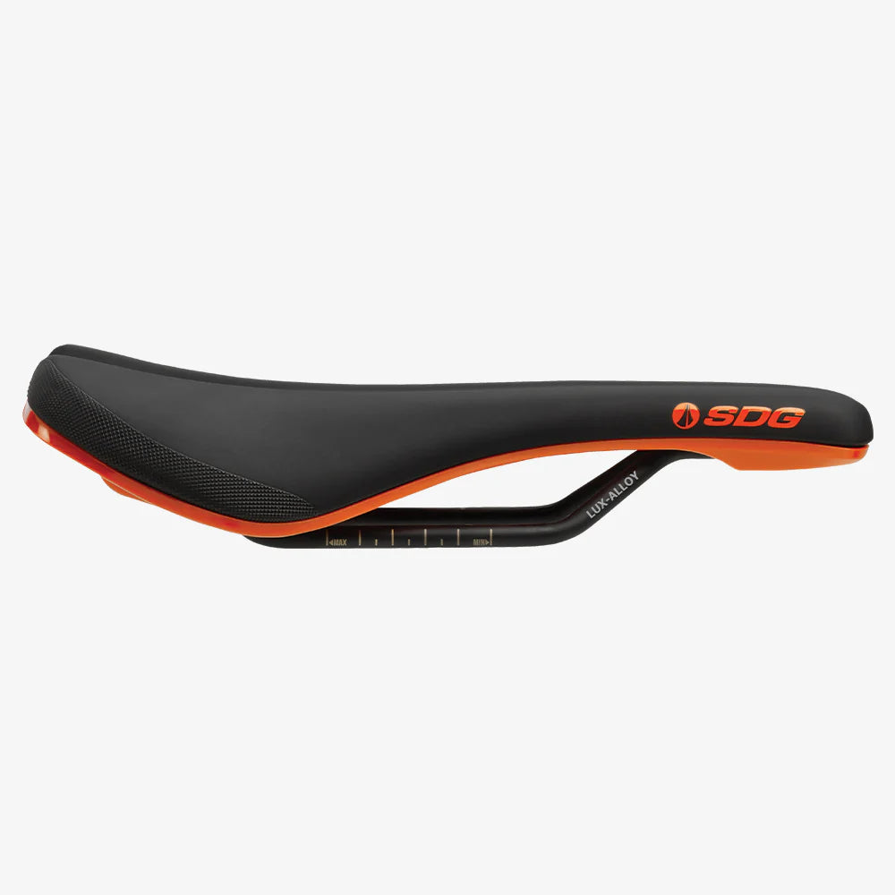 SDG Bell V3 Rails Lux alu-sadel sort/orange