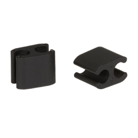 Zestaw 10 plastikowych klipsów kablowych ELVEDES Duo Black 4,1 mm/5 mm