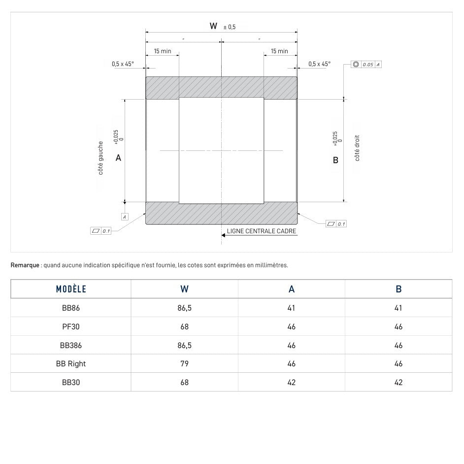 CAMPAGNOLO BB86 PRESS-FIT QCK-TECH 86,5x41 vevparti