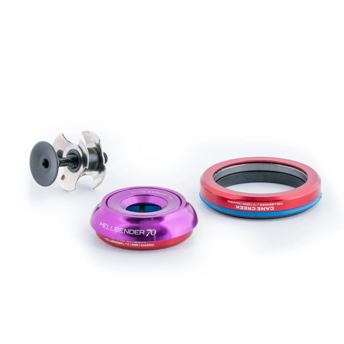 Jeu de Direction Intégré Conique CANE CREEK Hellbender 70 Lite 1"1/8-1.5" IS42/IS52 Violet