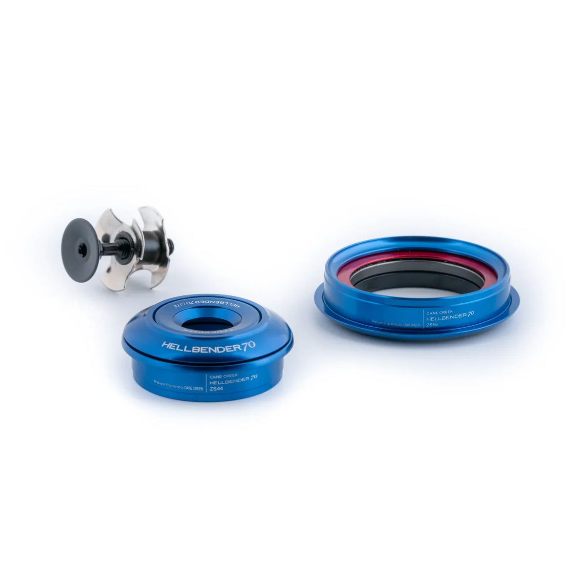 Jeu de Direction Semi-Intégré Conique CANE CREEK Hellbender 70 Lite 1"1/8-1.5" ZS44/ZS56 Bleu