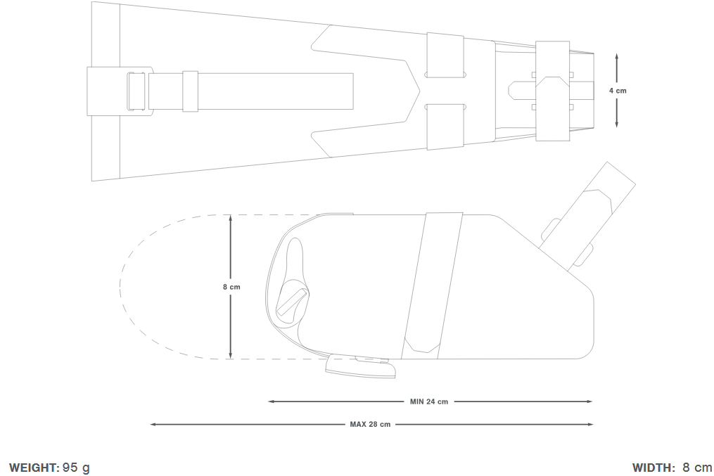 Sacoche de Selle APIDURA EXPEDITION TOOL PACK 1 L Noir
