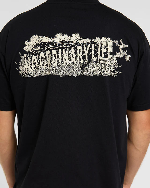 T-Shirt DHARCO COTTON KENTARO Manches Courtes Noir