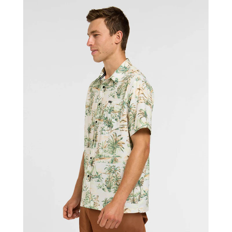 DHARCO TECH LOST Kortärmad Skjorta Beige/Khaki