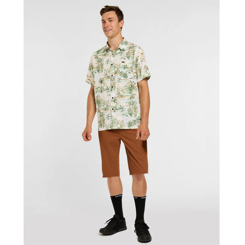 DHARCO TECH LOST Kortärmad Skjorta Beige/Khaki