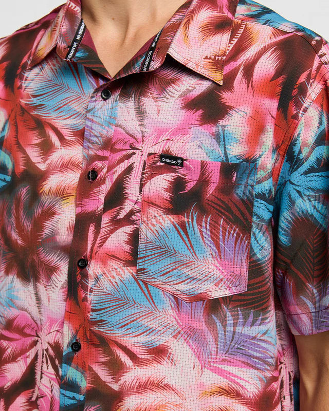 DHARCO TECH NEBULA Kortärmad rosa skjorta