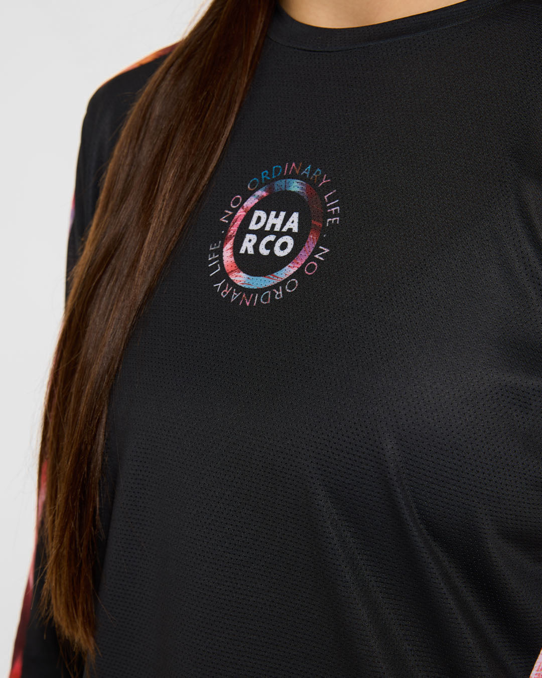 Dámský dres DHARCO RACE NEBULA s dlouhým rukávem Black/Pink