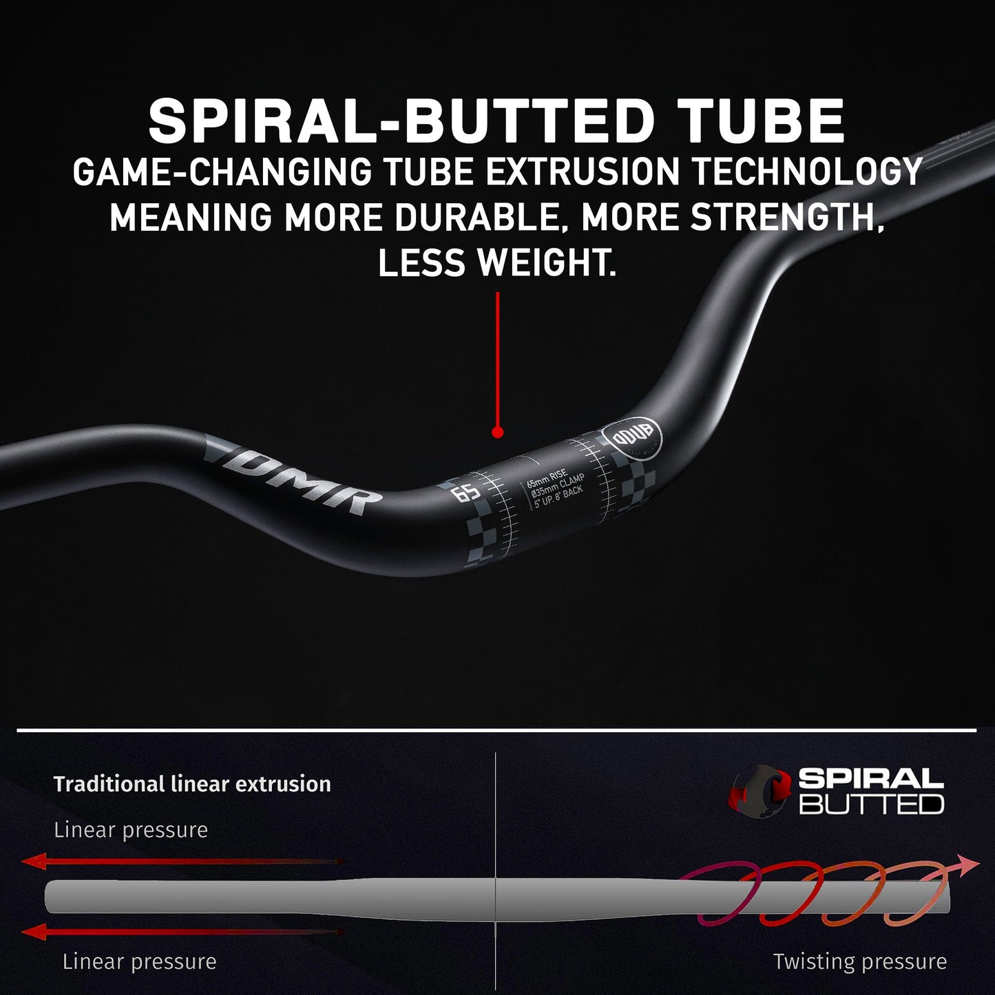 Kierownica DMR 800 VIBROCORE Rise 65 mm 780 mm czarna