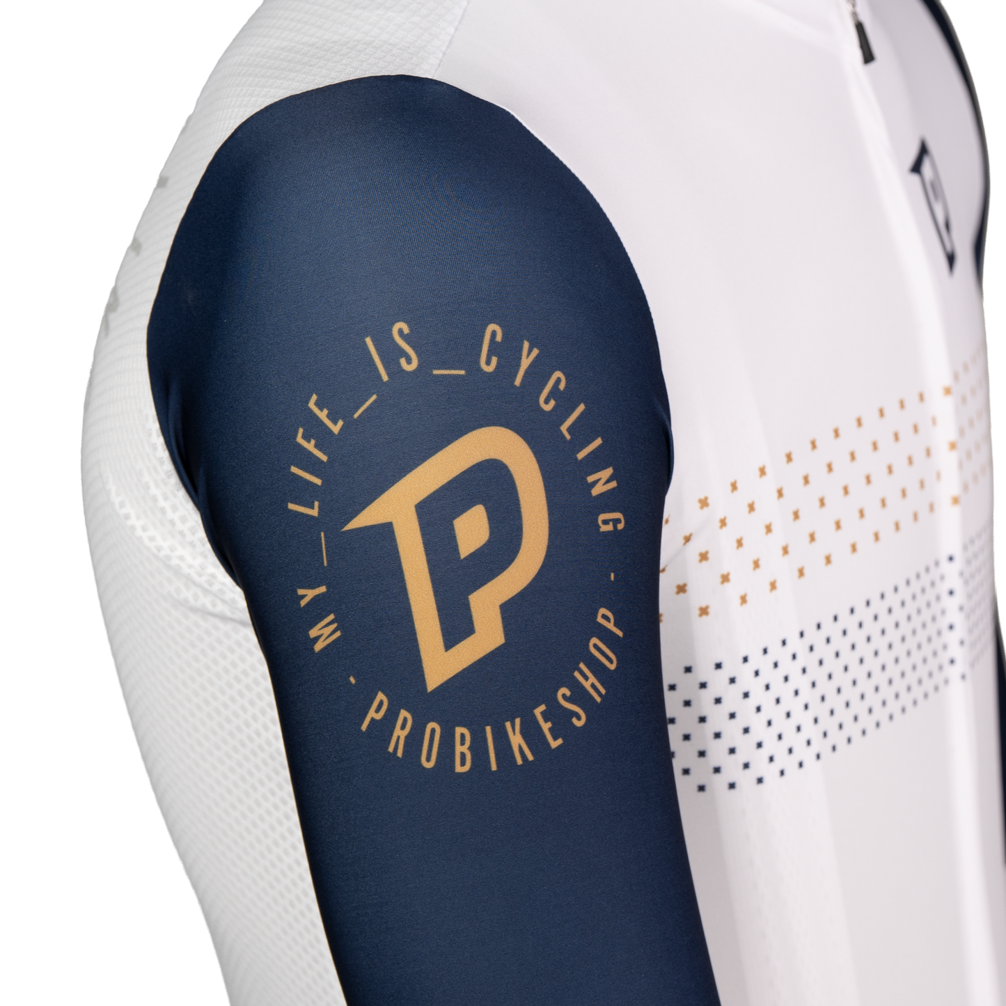 Koszulka z krótkim rękawem PROBIKESHOP Navy/White