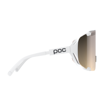 Lunettes POC DEVOUR + Blanc Verre Clarity Trail Partly Sunny Silver