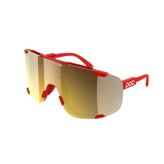 POC DEVOUR WF + Goggles Red/Clarity Road/Partly Sunny Gold