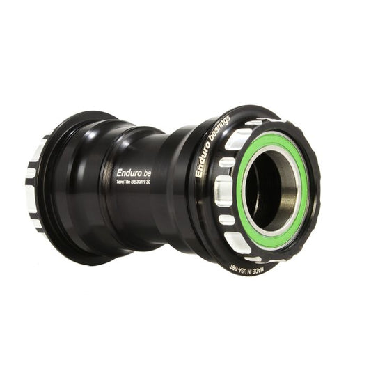 ŁOŻYSKA ENDURO Dolny wspornik TorqTite PF30 Oś 24 mm Łożyska ze stali nierdzewnej Czarny