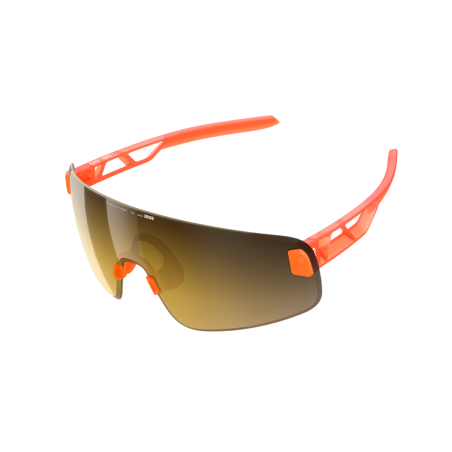 Lunettes POC ELICIT TORIC Orange Fluo Translucide Verre Clarity Road Partly Sunny Gold