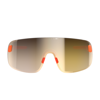 Lunettes POC ELICIT Orange Fluo Translucide Verre Clarity Road Partly Sunny Gold