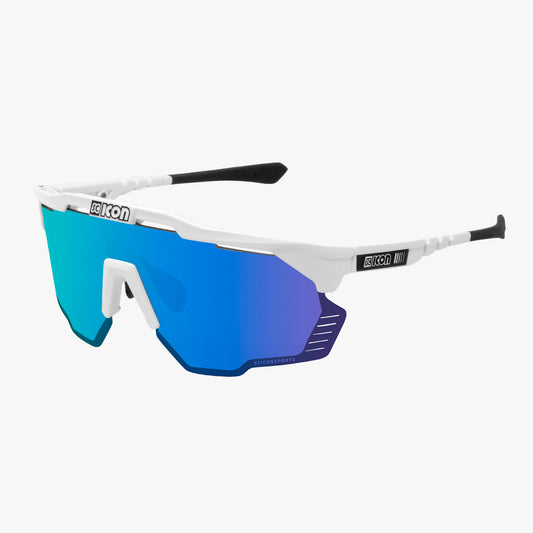 Lunettes SCICON AEROSHADE KUNKEN Blanc Multimirror Bleu