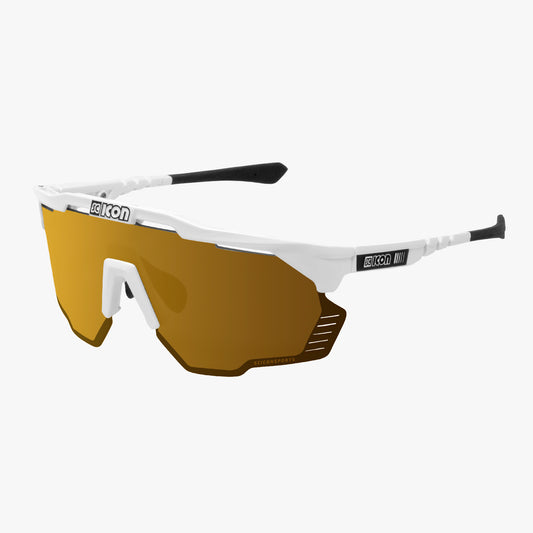 Lunettes SCICON AEROSHADE KUNKEN Blanc Multimirror Bronze