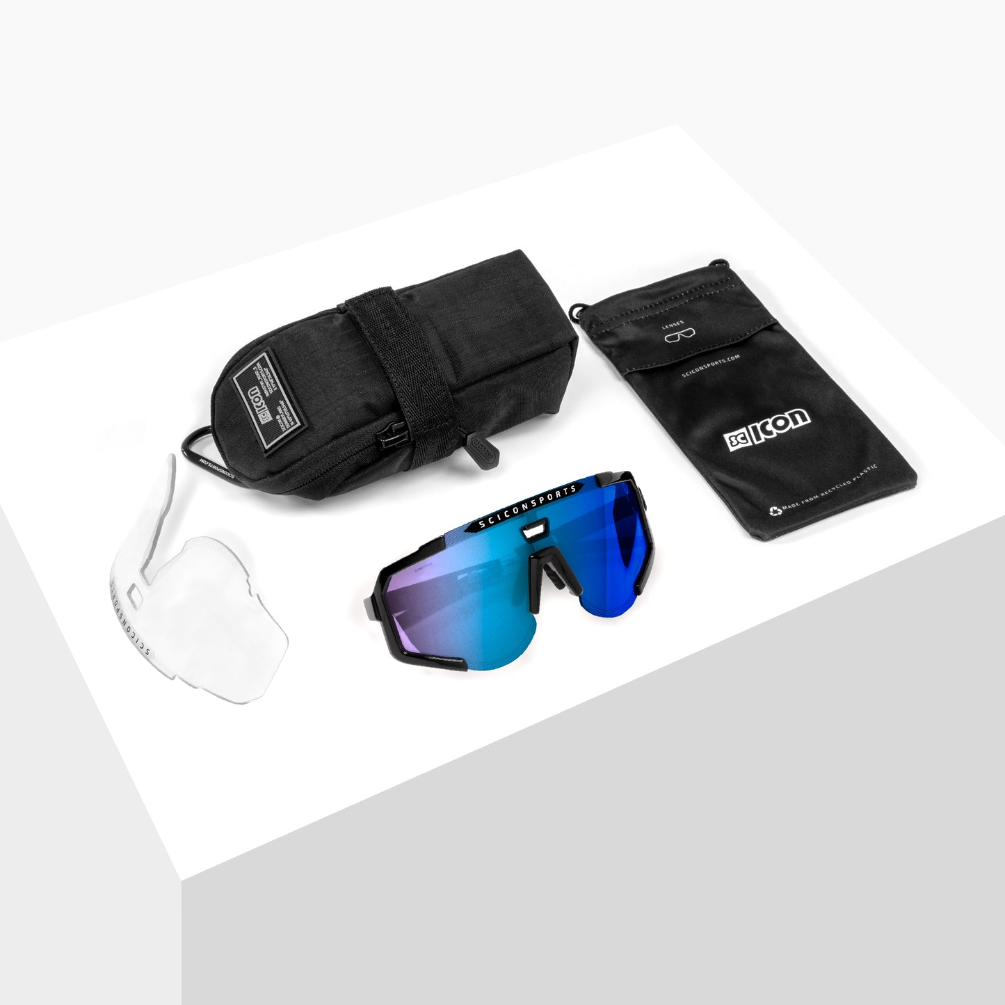 Okulary SCICON AEROSCOPE Black Multimirror Blue