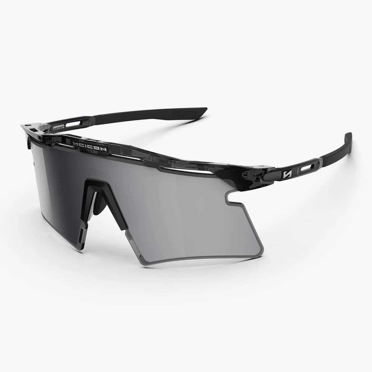 SCICON AEROSHADE 2.0 TITANIUM Brýle Black Crystal Gloss Multimirror Silver + Pink Lens