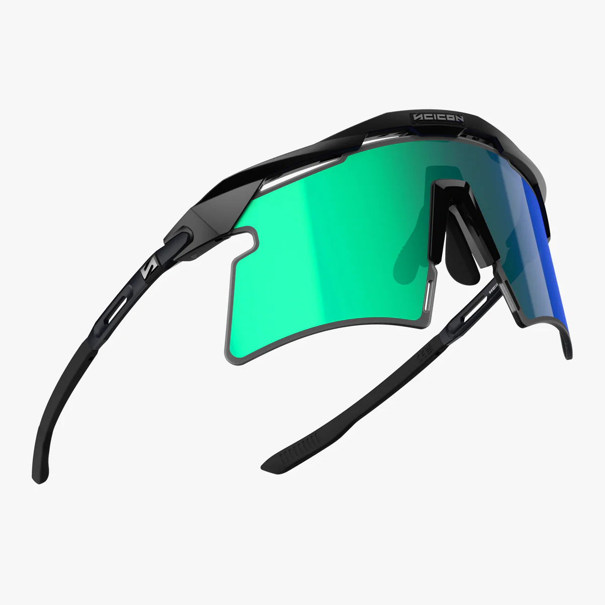 SCICON AEROSHADE 2.0 TITANIUM Glasögon Svart Matt Multimirror Lins Blå Grön + Rosa