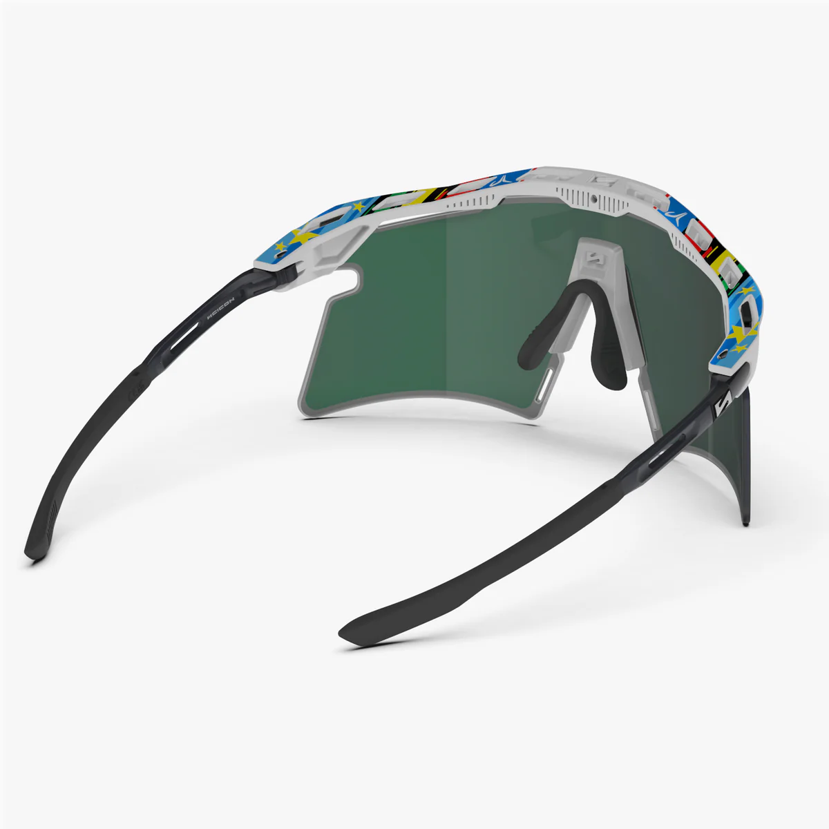 Lunettes SCICON AEROSHADE 2.0 TITANIUM WC EUROPEAN CHAMPION Verre Multimirror Blue Green + Pink